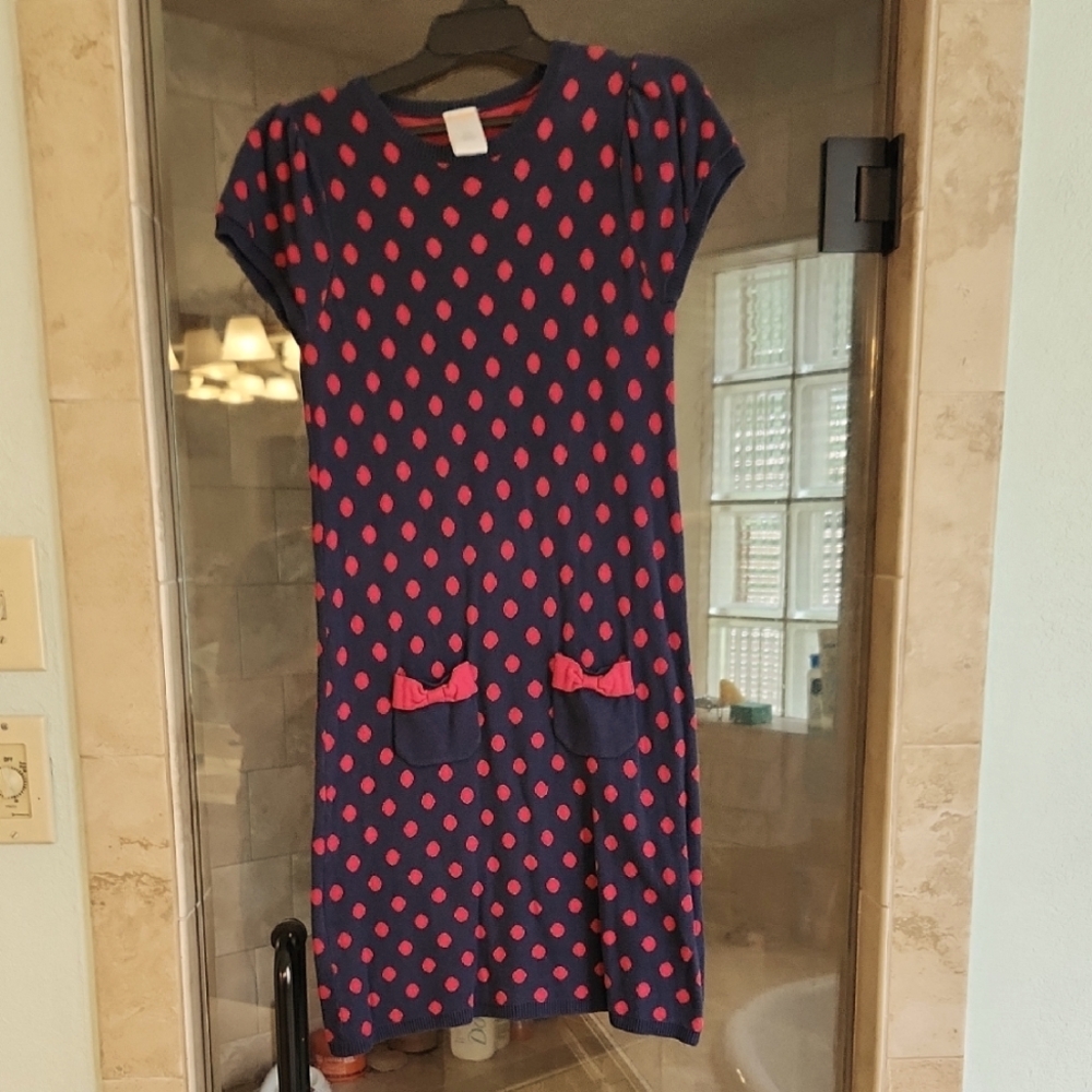 Gymboree Pink Sheath Sweater Dress Cap Sleeve Crew Neck Casual